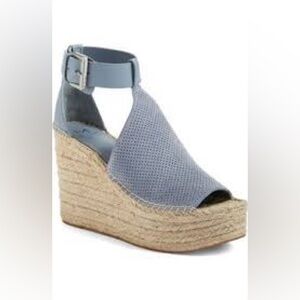 Marc Fisher Blue Espadrille Wedges